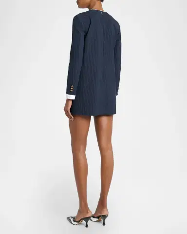 Thom Browne Seersucker Trompe L 'oeil Mini Blazer Dress | Thumbnail 3 Thom Browne Seersucker Trompe L 'oeil Mini Blazer Dress | Thumbnail 3