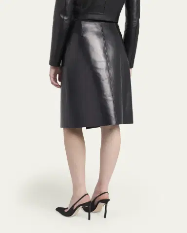 Tom Ford Nappa Leather Wrap Skirt | Thumbnail 3