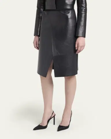 Tom Ford Nappa Leather Wrap Skirt | Thumbnail 4