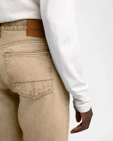 Tom Ford Men's Stonewash Denim Straight-Fit Jeans | Thumbnail 5