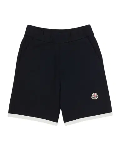 Moncler Boy's Logo Stretch Cotton Fleece Shorts | Thumbnail 1 Moncler Boy's Logo Stretch Cotton Fleece Shorts | Thumbnail 1