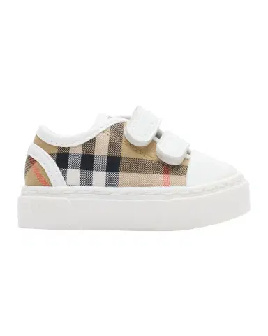 Burberry Kid's Check Cotton Low-Top Sneakers, Toddlers | Thumbnail 1 Burberry Kid's Check Cotton Low-Top Sneakers, Toddlers | Thumbnail 1