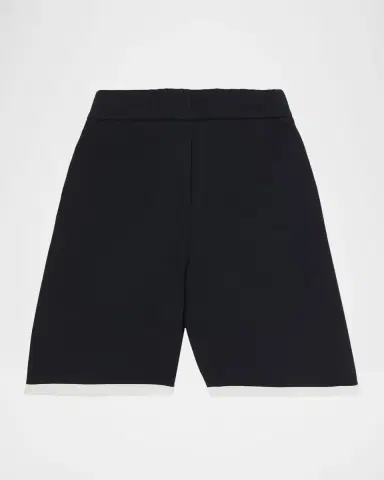 Moncler Boy's Logo Stretch Cotton Fleece Shorts, Size 12-14 | Thumbnail 2 Moncler Boy's Logo Stretch Cotton Fleece Shorts, Size 12-14 | Thumbnail 2