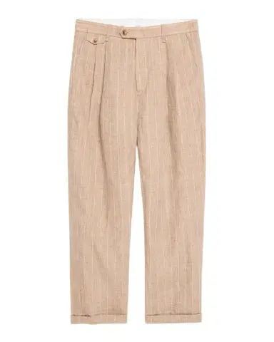 Simkhai Men's Jacob Striped Linen Pleated Pants | Thumbnail 1 Simkhai Men's Jacob Striped Linen Pleated Pants | Thumbnail 1