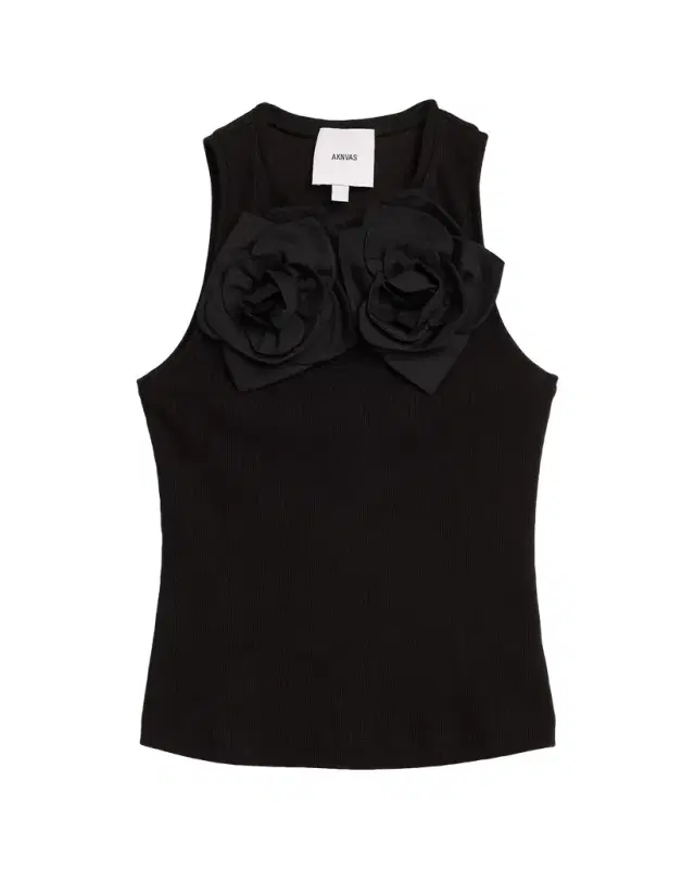 AKNVAS Camille 3D Flower Tank Top