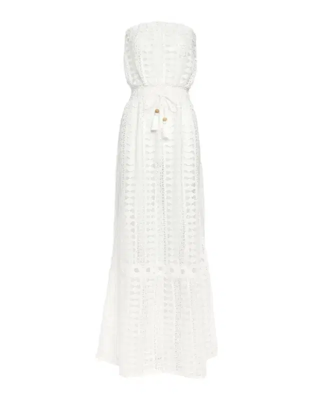 Henrietta Embroidered Strapless Maxi Dress