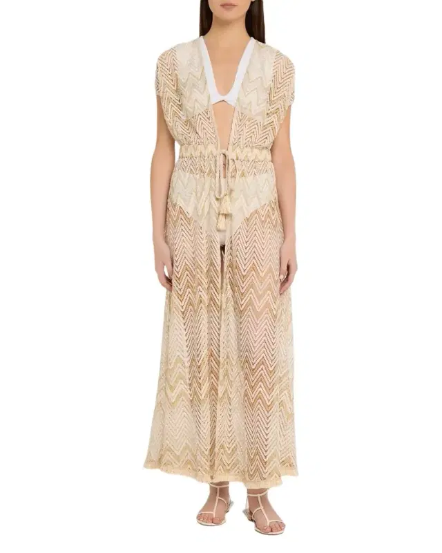 Ramy Brook Chevron Katherine Caftan Coverup