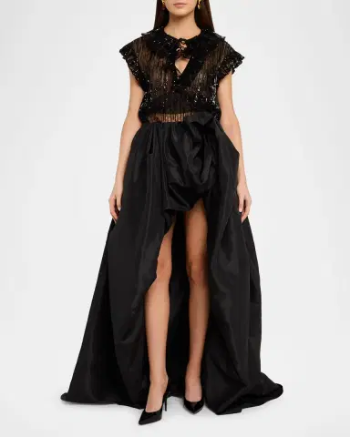 Aknvas Jami Hand-Draped Taffeta Skirt | Thumbnail 2 Aknvas Jami Hand-Draped Taffeta Skirt | Thumbnail 2