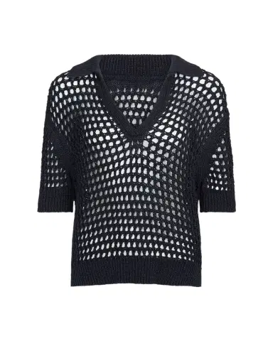 TWP Unspoken Truth Open-Knit Polo | Thumbnail 1 TWP Unspoken Truth Open-Knit Polo | Thumbnail 1