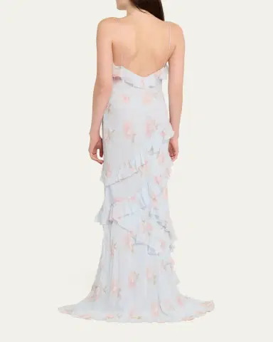 LoveShackFancy Rialto Asymmetric Ruffle Maxi Dress | Thumbnail 3 LoveShackFancy Rialto Asymmetric Ruffle Maxi Dress | Thumbnail 3