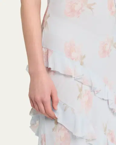 LoveShackFancy Rialto Asymmetric Ruffle Maxi Dress | Thumbnail 5 LoveShackFancy Rialto Asymmetric Ruffle Maxi Dress | Thumbnail 5