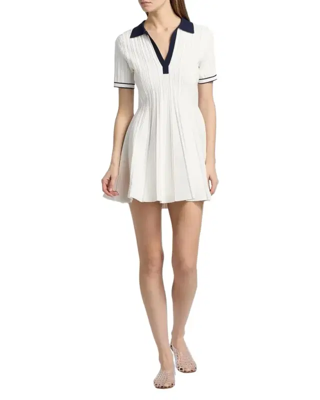 Page Knit Polo Mini Dress