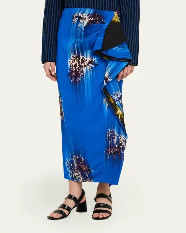 Proenza Schouler Cella Printed Double Crepe Skirt | Thumbnail 4 Proenza Schouler Cella Printed Double Crepe Skirt | Thumbnail 4