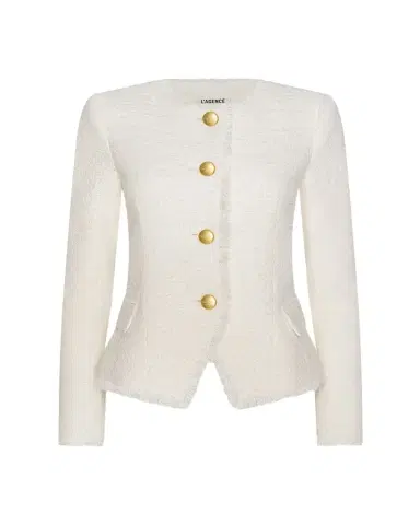 L'Agence Nerina Collarless Tweed Blazer | Thumbnail 1