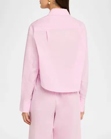 Simkhai Renata Cropped Button-Front Shirt | Thumbnail 3 Simkhai Renata Cropped Button-Front Shirt | Thumbnail 3