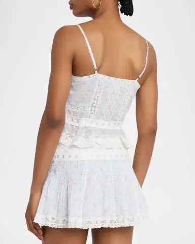 LoveShackFancy Avra Lace-Trim Tank Top | Thumbnail 3 LoveShackFancy Avra Lace-Trim Tank Top | Thumbnail 3