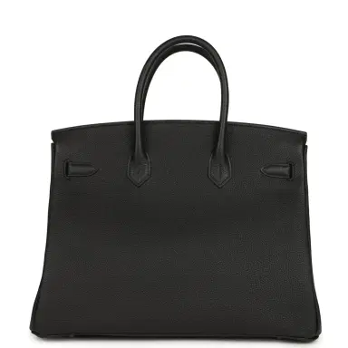 HERMÈS Hermes Birkin 35 Black Togo Palladium Hardware | Thumbnail 4 HERMÈS Hermes Birkin 35 Black Togo Palladium Hardware | Thumbnail 4