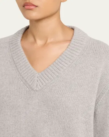 Lisa Yang Aletta V-Neck Cashmere Knit Sweater | Thumbnail 5
