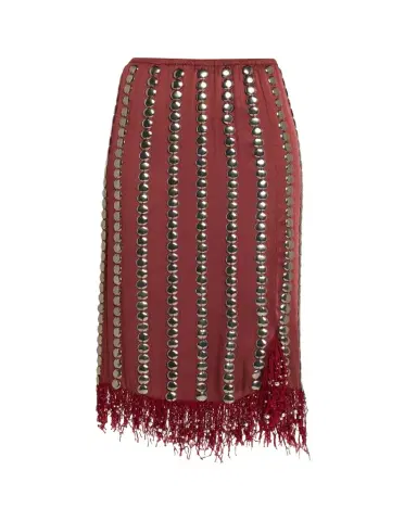 Diotima Coverly Embellished Fringe Midi Skirt | Thumbnail 1 Diotima Coverly Embellished Fringe Midi Skirt | Thumbnail 1