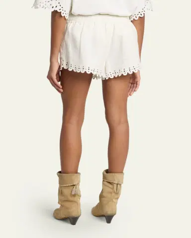 Etoile Isabel Marant Balyme Eyelet Cotton Drawstring Shorts | Thumbnail 3 Etoile Isabel Marant Balyme Eyelet Cotton Drawstring Shorts | Thumbnail 3
