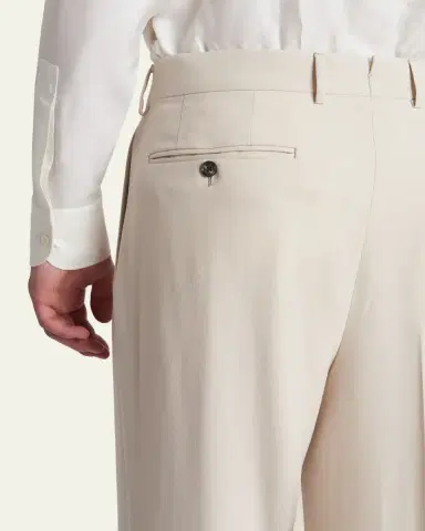 Tom Ford Men's Wool Relaxed-Fit Pleated Pants | Thumbnail 5 Tom Ford Men's Wool Relaxed-Fit Pleated Pants | Thumbnail 5