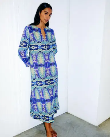 Emporio Sirenuse Giada Caftan in Fishtail Print | Thumbnail 16 Emporio Sirenuse Giada Caftan in Fishtail Print | Thumbnail 16