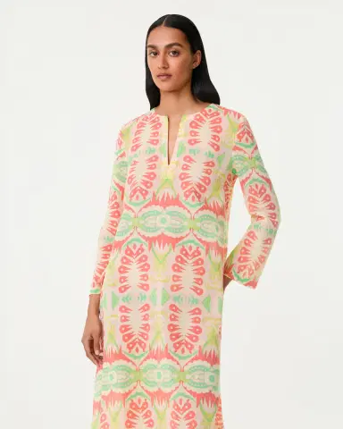 Emporio Sirenuse Giada Caftan in Fishtail Print | Thumbnail 3 Emporio Sirenuse Giada Caftan in Fishtail Print | Thumbnail 3