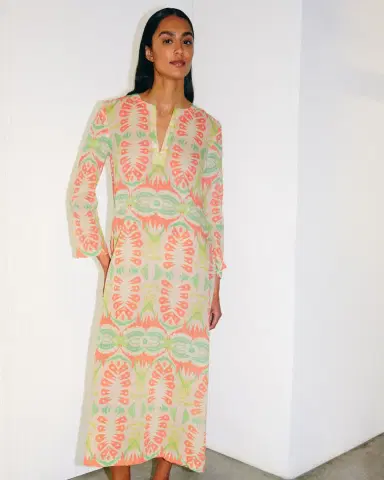 Emporio Sirenuse Giada Caftan in Fishtail Print | Thumbnail 8 Emporio Sirenuse Giada Caftan in Fishtail Print | Thumbnail 8
