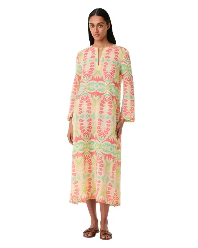 Giada Caftan in Fishtail Print