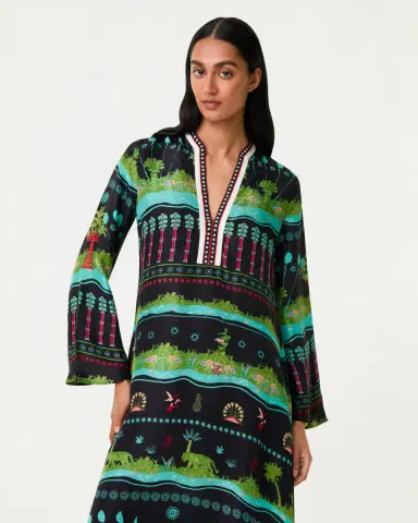 Emporio Sirenuse Jenna Caftan in Eden Print | Thumbnail 3