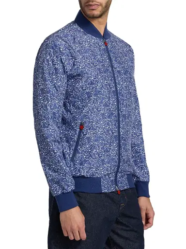 Kiton Men's Floral Swim Bomber Jacket | Thumbnail 4 Kiton Men's Floral Swim Bomber Jacket | Thumbnail 4