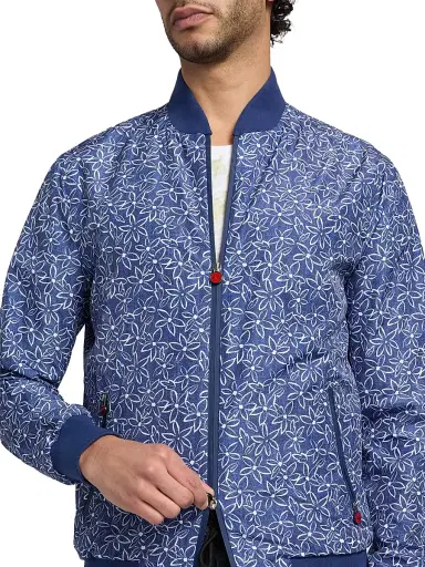 Kiton Men's Floral Swim Bomber Jacket | Thumbnail 6 Kiton Men's Floral Swim Bomber Jacket | Thumbnail 6