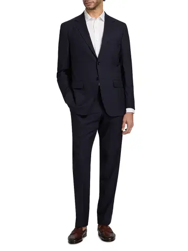 Sartorio Napoli Men's Solid Wool Single-Breasted Suit | Thumbnail 2
