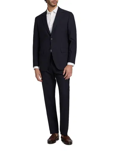 Sartorio Napoli Men's Solid Wool Single-Breasted Suit | Thumbnail 3
