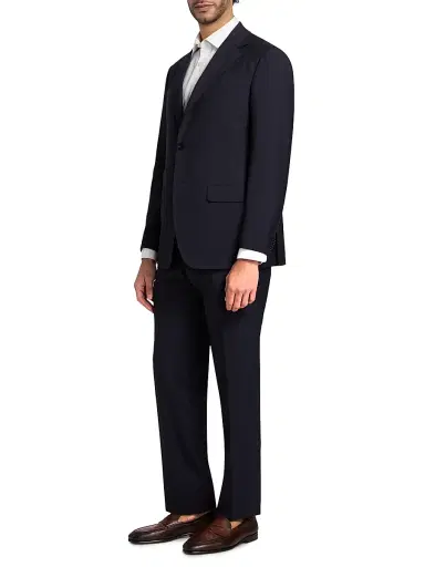Sartorio Napoli Men's Solid Wool Single-Breasted Suit | Thumbnail 4