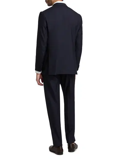 Sartorio Napoli Men's Solid Wool Single-Breasted Suit | Thumbnail 5