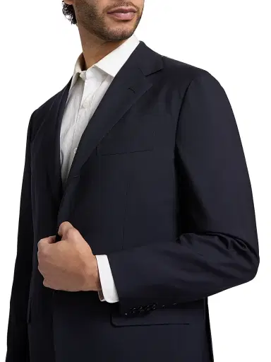 Sartorio Napoli Men's Solid Wool Single-Breasted Suit | Thumbnail 6