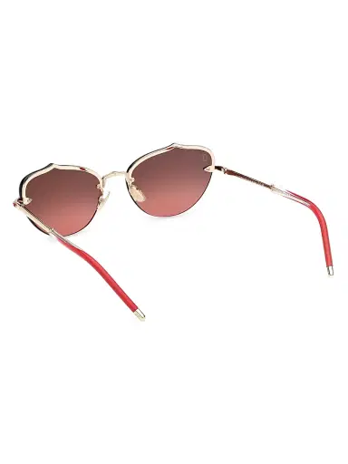 Christian Louboutin Women's 59MM Cat-Eye Sunglasses - Gold Red | Thumbnail 4