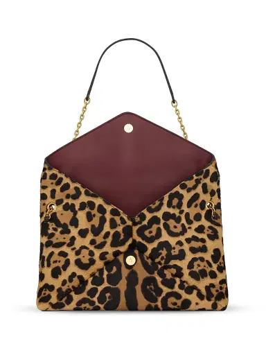 Saint Laurent Women's Cassandre Large Pouch on Chain in Pony Hair Leather | Thumbnail 3
