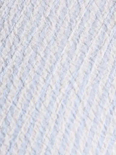 OFFICINE GÉNÉRALE Men's Gaston Striped Seersucker Cotton Shirt | Thumbnail 7