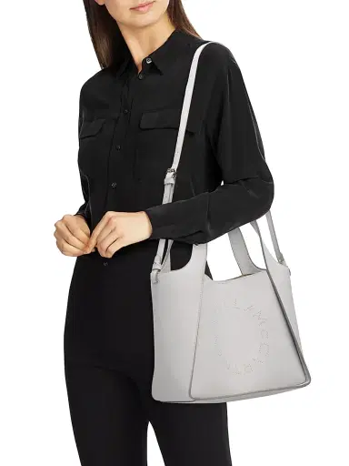 Stella McCartney Women's Logo Grainy Alter Mat Crossbody Tote Bag | Thumbnail 2 Stella McCartney Women's Logo Grainy Alter Mat Crossbody Tote Bag | Thumbnail 2