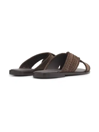 Manolo Blahnik Men's Tex Woven Suede Sandals - Dark Brown - Size 12 | Thumbnail 3 Manolo Blahnik Men's Tex Woven Suede Sandals - Dark Brown - Size 12 | Thumbnail 3