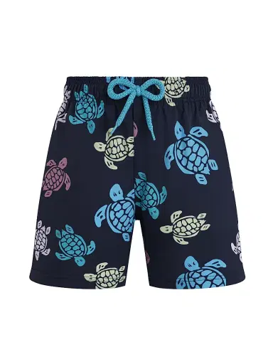Vilebrequin Little Boy's & Boy's Tortoise Print Swim Trunks - Blue Marine - Size 10 | Thumbnail 1