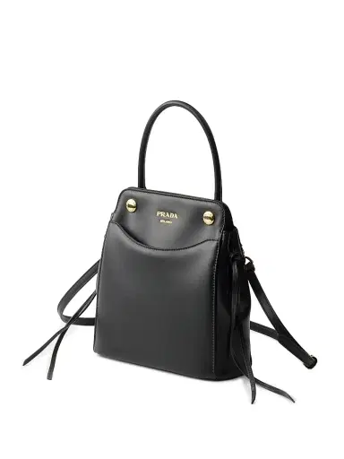 Prada Women's Carry Mini Leather Top Handle Bag - Black | Thumbnail 2 Prada Women's Carry Mini Leather Top Handle Bag - Black | Thumbnail 2