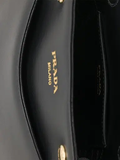 Prada Women's Carry Mini Leather Top Handle Bag - Black | Thumbnail 4 Prada Women's Carry Mini Leather Top Handle Bag - Black | Thumbnail 4
