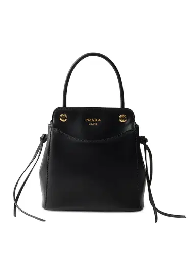 Prada Women's Carry Mini Leather Top Handle Bag - Black | Thumbnail 1 Prada Women's Carry Mini Leather Top Handle Bag - Black | Thumbnail 1