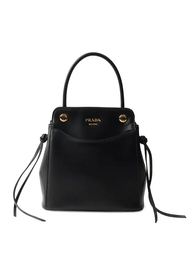 Prada Women's Carry Mini Leather Top Handle Bag - Black