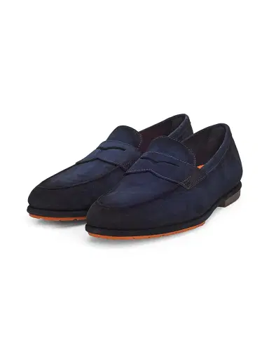 Santoni Men's Carlo Suede Driving Loafers | Thumbnail 2 Santoni Men's Carlo Suede Driving Loafers | Thumbnail 2