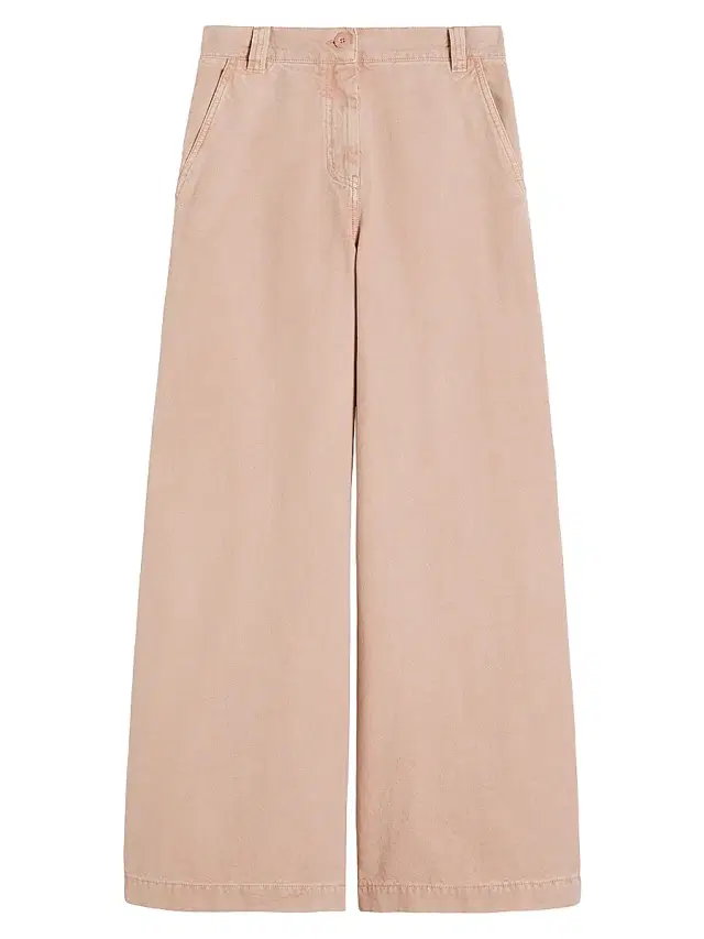 Weekend Max Mara Women's Cotton Canvas Wide Leg Trousers - Pink