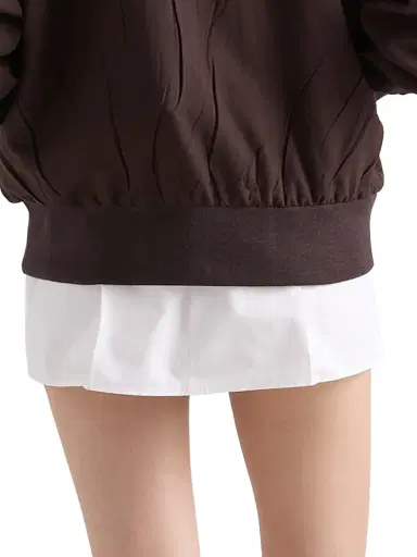 Prada Women's Poplin and Rush Stitch Miniskirt - White | Thumbnail 3